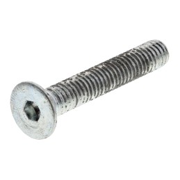 1 Box of 50 - RS PRO M4 x 25mm Hex Socket Countersunk Screw Bright Zinc Plated Steel