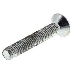 1 Box of 50 - RS PRO M4 x 25mm Hex Socket Countersunk Screw Bright Zinc Plated Steel