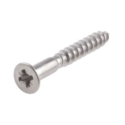 1 Box of 50 - RS PRO Pozidriv Countersunk Stainless Steel Wood Screw, A2 304, 5mm Thread, 40mm Length