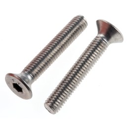 1 Box of 50 - RS PRO Plain Stainless Steel Hex Socket Countersunk Screw, DIN 7991, M5 x 30mm