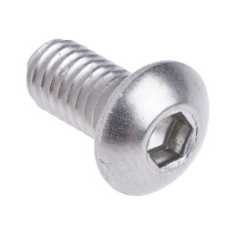 1 Box of 50 - RS PRO Plain Stainless Steel Hex Socket Button Screw, ISO 7380, M4 x 8mm