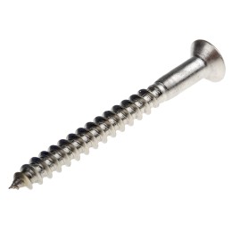 1 Box of 50 - RS PRO Pozidriv Countersunk Stainless Steel Wood Screw, A2 304, 5mm Thread, 50mm Length