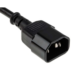 1 pcs - RS PRO IEC C13 Socket to IEC C14 Plug Power Cord, 500mm