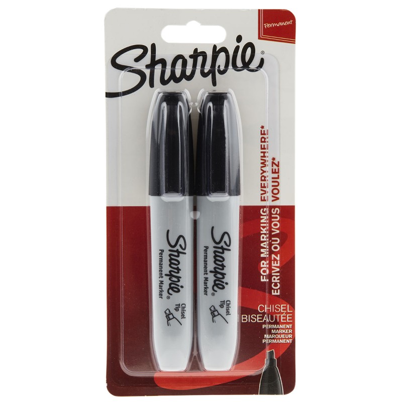 1 Box of 2 - Sharpie Black Marker Pen