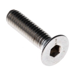 1 Box of 50 - RS PRO Plain Stainless Steel Hex Socket Countersunk Screw, DIN 7991, M4 x 16mm