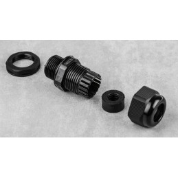 1 Bag of 5 - RS PRO Black Nylon Cable Gland, M20 Thread, 4mm Min, 9mm Max, IP68