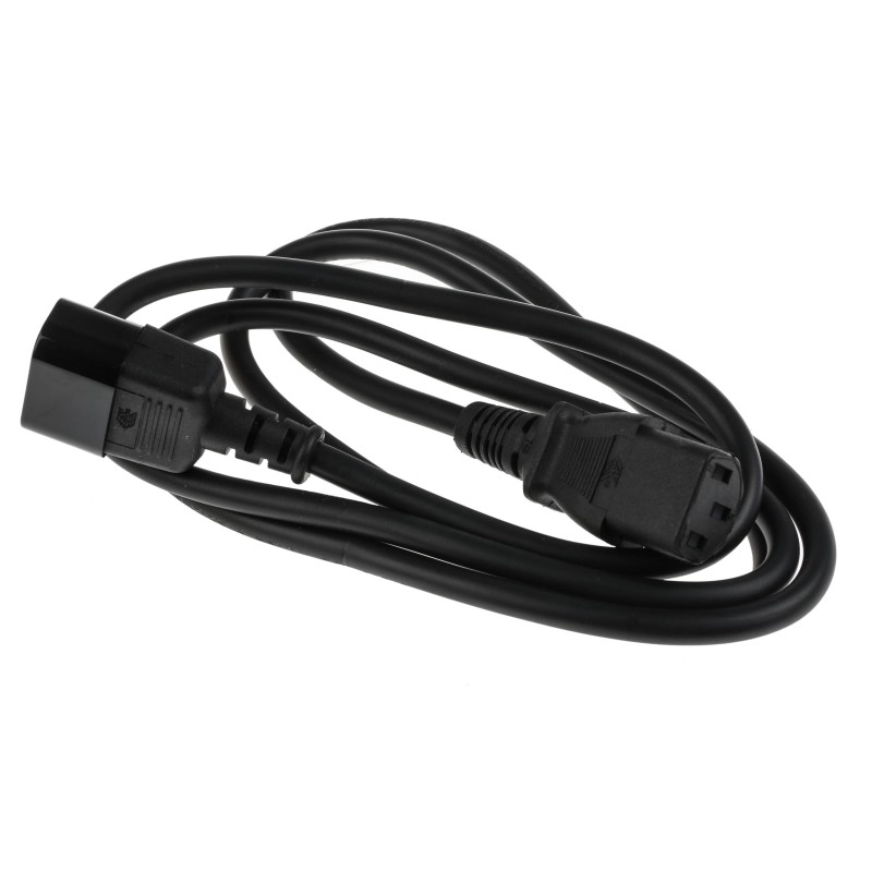 1 pcs - RS PRO IEC C13 Socket to IEC C14 Plug Power Cord, 1.5m