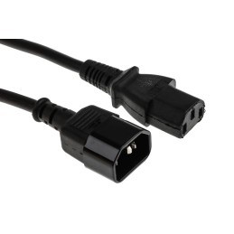 1 pcs - RS PRO IEC C13 Socket to IEC C14 Plug Power Cord, 1.5m