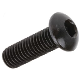 1 Box of 50 - RS PRO Black, Self-Colour Steel Hex Socket Button Screw, ISO 7380, M8 x 25mm