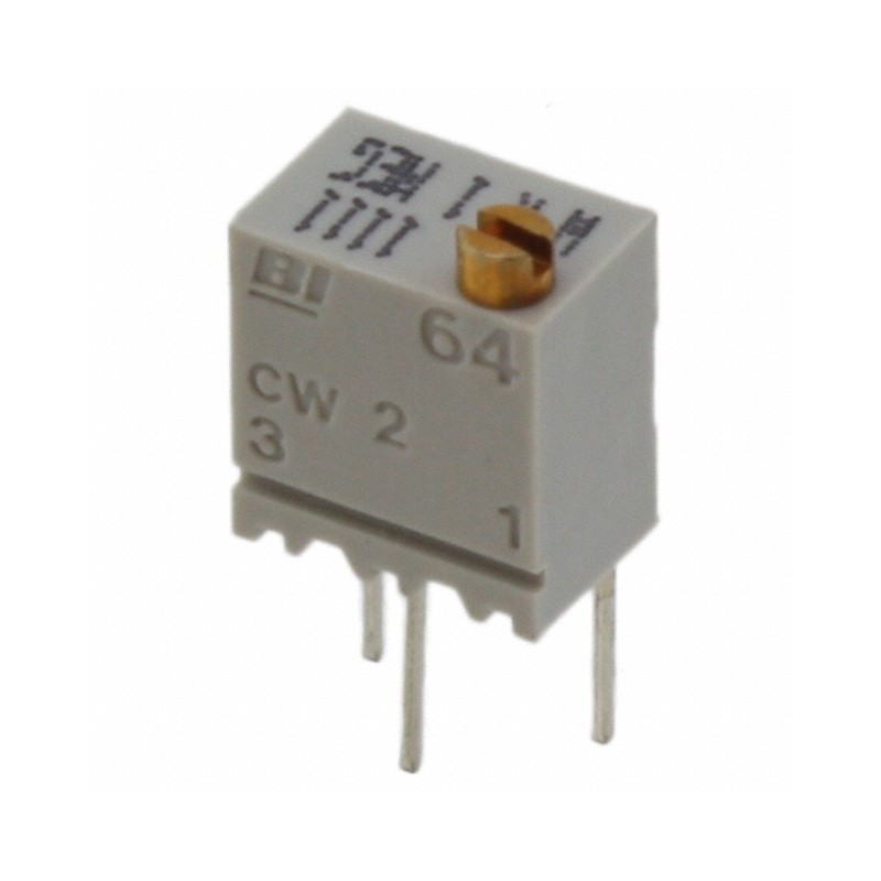 10 pcs : 64WR1KLF - TRIMMER 1K OHM 0.25W PC PIN TOP