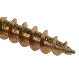1 Box of 50 - RS PRO Pozidriv Countersunk Steel Wood Screw Yellow Passivated, Zinc Plated, 6mm Thread, 40mm Length