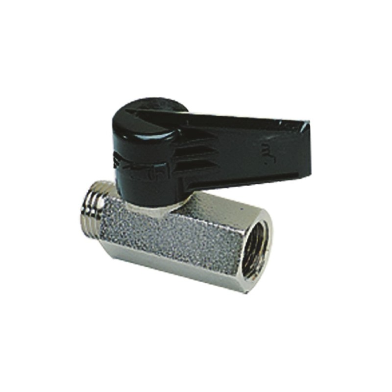 1 Box of 10 - Legris Nickel Plated Brass 2 Way, Ball Valve, BSPP 1/4in, 12bar Operating Pressure