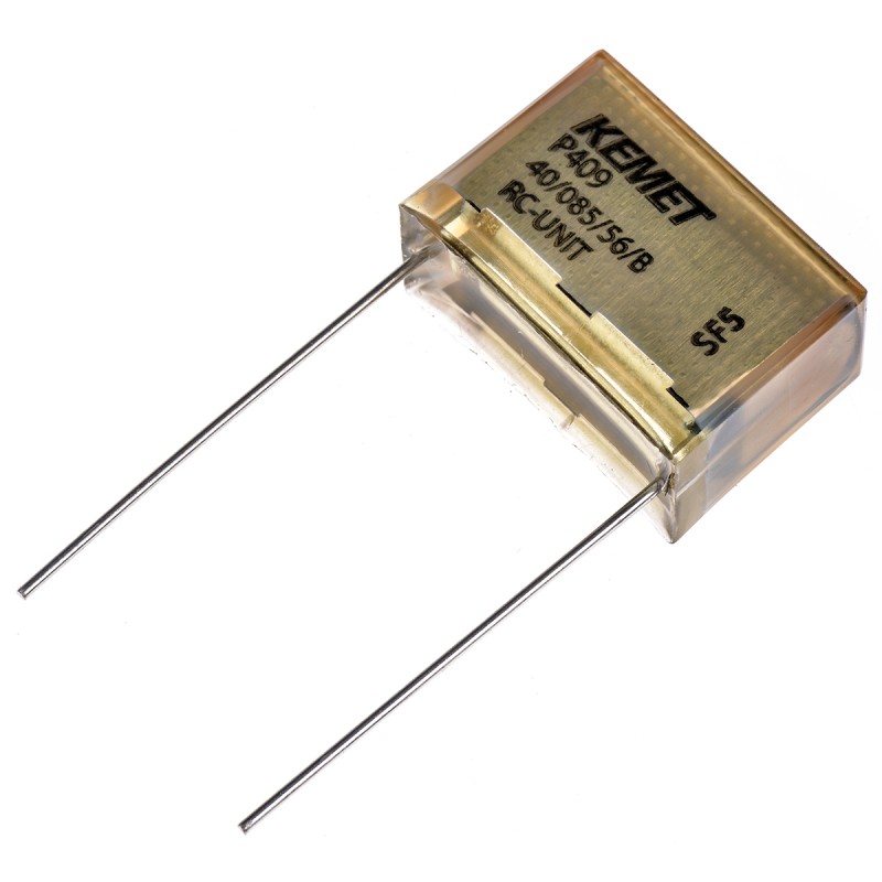 5 pcs - KEMET P409 Paper Capacitor, 275V ac, ±20%, 220nF, Through Hole