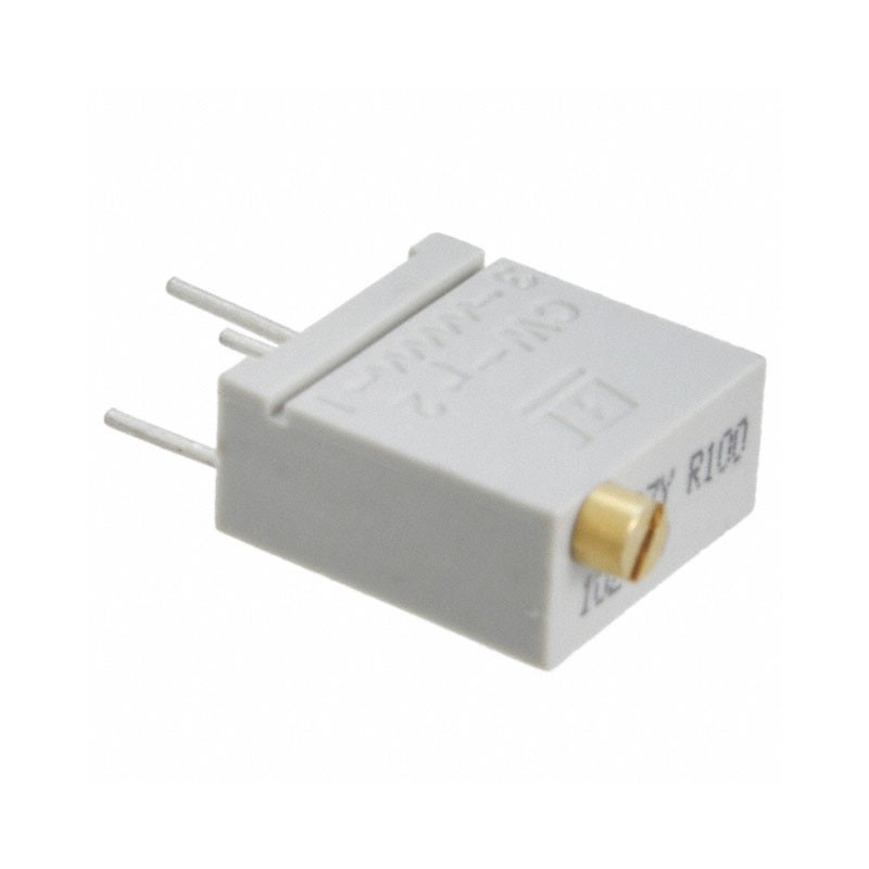 10 pcs : 67WR100LFTB - TRIMMER 100 OHM 0.5W PC PIN TOP