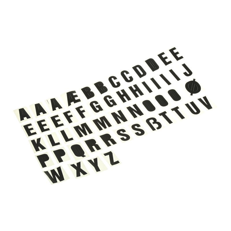 1 Kit - RS PRO Black Self Adhesive Letters, 30mm Character Height