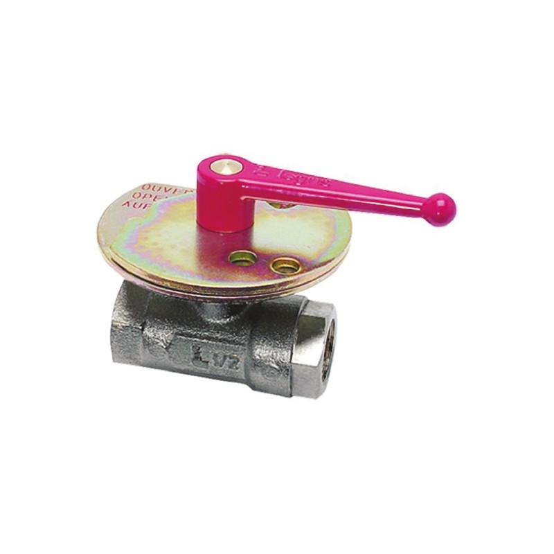 1 Box of 2 - Legris Nickel Plated Brass 2 Way, Ball Valve, BSPP 1/2in, 40bar Operating Pressure