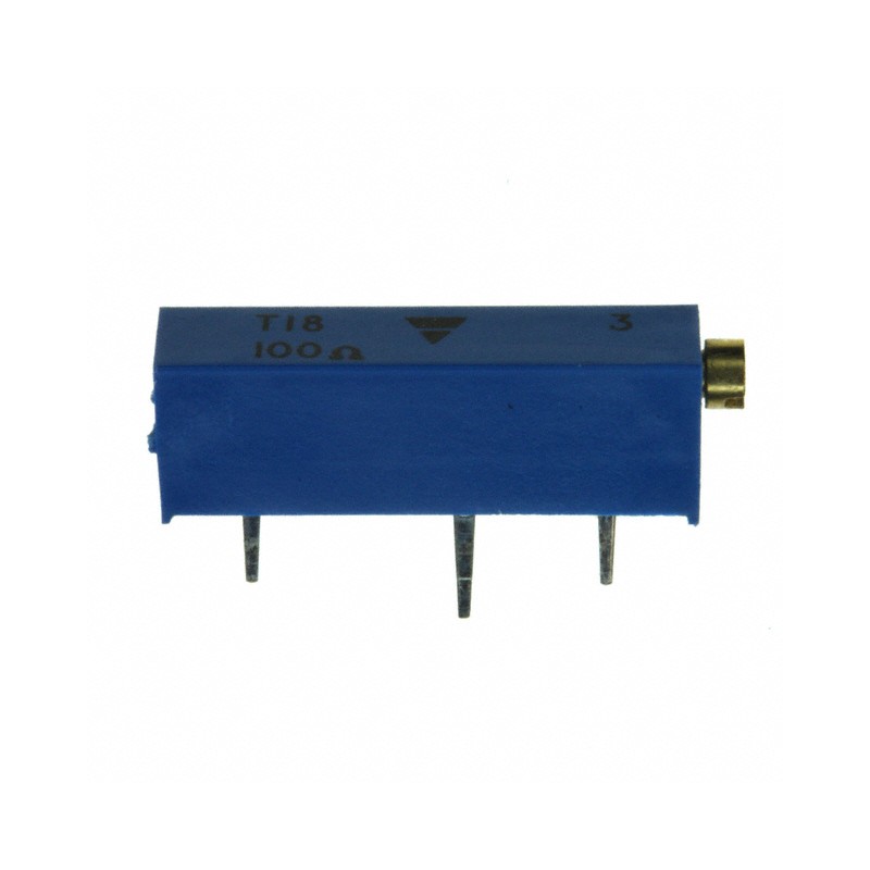 10 pcs : T18101KT10 - TRIMMER 100OHM 0.75W PC PIN SIDE