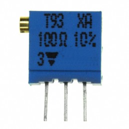 10 pcs : T93XA101KT20 - TRIMMER 100 OHM 0.5W PC PIN SIDE