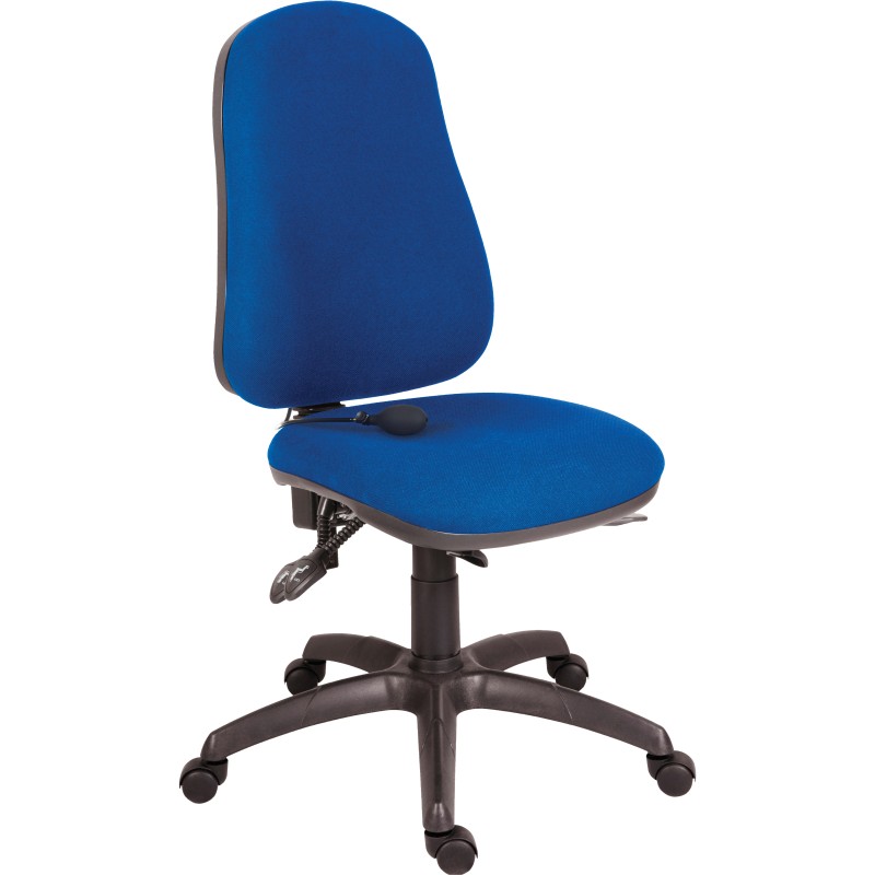 1 pcs - RS PRO Blue Fabric Executive Chair, 150kg Weight Capacity