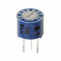 10 pcs : T7YB222MB40 - TRIMMER 2.2K OHM 0.5W PC PIN TOP