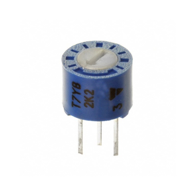 10 pcs : T7YB222MB40 - TRIMMER 2.2K OHM 0.5W PC PIN TOP