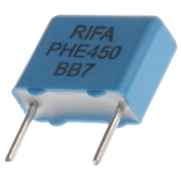 5 pcs - KEMET PHE450 Metallised Polypropylene Film Capacitor, 250 V ac, 400 V dc, ±5%, 10nF, Through Hole
