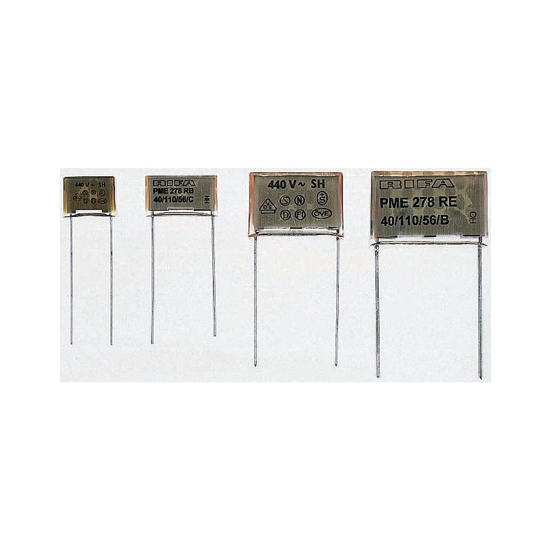 5 pcs - KEMET PME278 Paper Capacitor, 440V ac, ±20%, 4.7nF, Through Hole