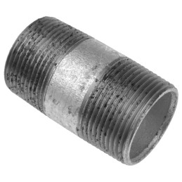 1 Pack of 2 - RS PRO Galvanised Malleable Iron Fitting Barrel Nipple, Male BSPT 1-1/4in to Male BSPT 1-1/4in