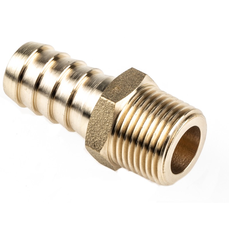 1 Pack of 2 - RS PRO Hose Connector Hose Tail Adaptor, G 3/8in 1/2in ID