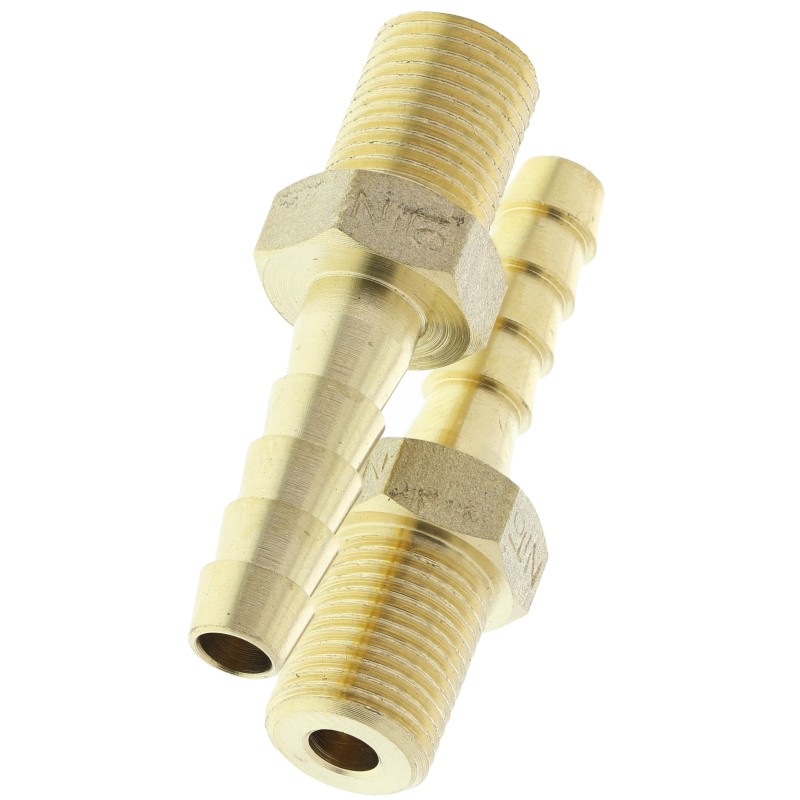 1 Pack of 2 - RS PRO Hose Connector Hose Tail Adaptor, G 1/8in 1/4in ID