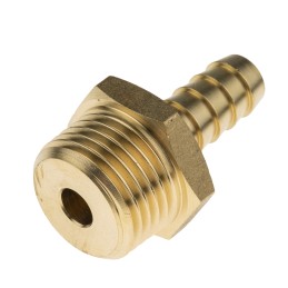 1 Pack of 2 - RS PRO Hose Connector Hose Tail Adaptor, G 1/2in 3/8in ID