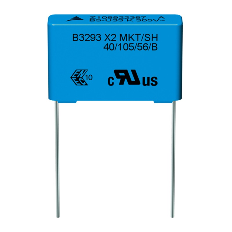 5 pcs - EPCOS B3293 Metallised Polyester Film Capacitor, 305V ac, ±10%, 220nF, Through Hole