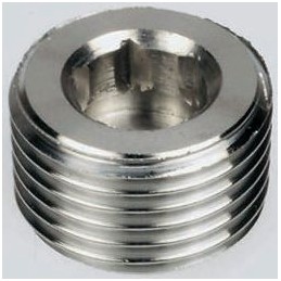 1 Pack of 2 - Legris Stainless Steel Pipe Fitting Hexagon Plug, Male R 1/8in