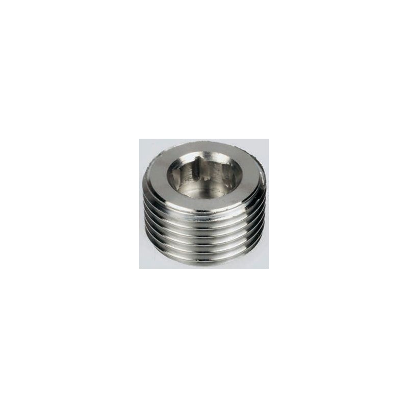 1 Pack of 2 - Legris Stainless Steel Pipe Fitting Hexagon Plug, Male R 1/8in