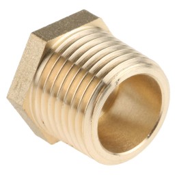 1 Pack of 2 - RS PRO Threaded Fitting, Straight Threaded Reducer Bush, Male BSP 1/2in to Female BSP 1/4in
