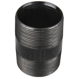 1 Pack of 2 - RS PRO Black Malleable Iron Fitting Barrel Nipple, Male BSPT 2in to Male BSPT 2in