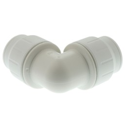 1 Pack of 2 - John Guest 90° Elbow PVC Pipe Fitting, 22mm