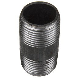 1 Pack of 5 - RS PRO Black Malleable Iron Fitting Barrel Nipple, Male BSPT 1in to Male BSPT 1in