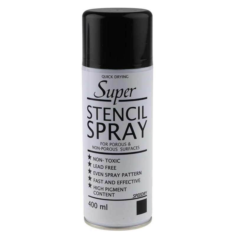 1 pcs - Inktek Black Stencil Spray, 400 ml