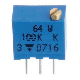 5 pcs - 100Ω, Through Hole Trimmer Potentiometer 0.25 W @ 85 °C Top Adjust TT Electronics/BI, 64