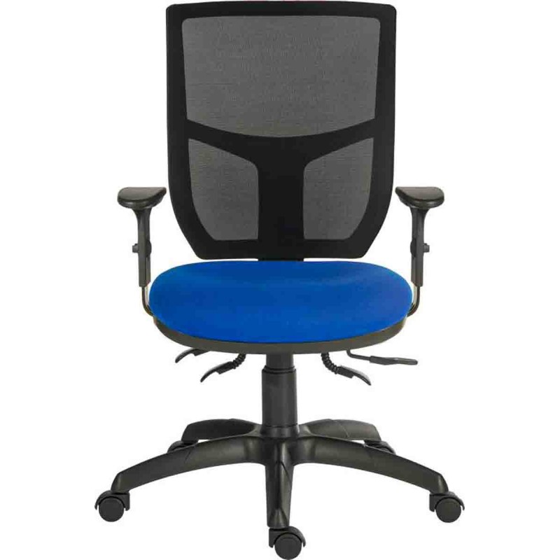 1 pcs - RS PRO Blue Fabric Typist Chair, 150kg Weight Capacity