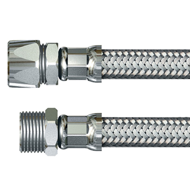 1 pcs - Watts Hose Assembly 10mm to Male 12mm, 10 bar, 300mm Long