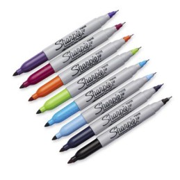 1 pcs - Sharpie Twin Tip Black Marker Pen