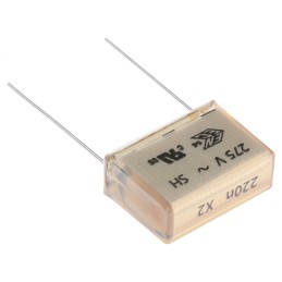 5 pcs - KEMET PME271 Paper Capacitor, 275V ac, ±10%, 220nF, Through Hole