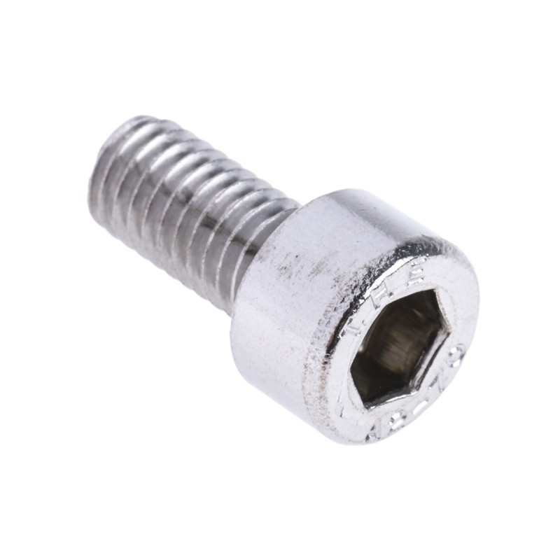 1 Box of 50 - RS PRO M5 x 10mm Hex Socket Cap Screw Plain Stainless Steel