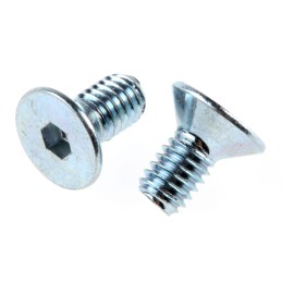 1 Box of 50 - RS PRO M4 x 8mm Hex Socket Countersunk Screw Bright Zinc Plated Steel