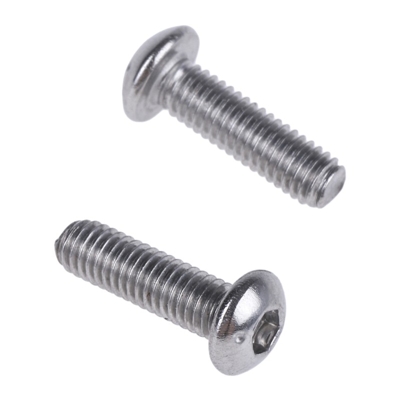 1 Box of 50 - RS PRO Plain Stainless Steel Hex Socket Button Screw, ISO 7380, M3 x 10mm