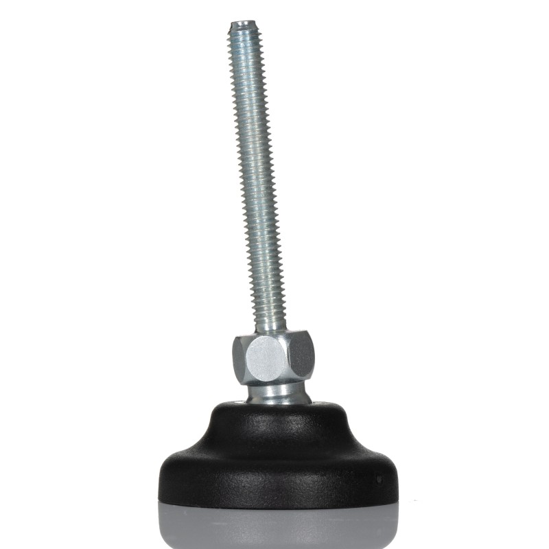 1 pcs - RS PRO M6 40mm Dia. Polyamide Adjustable Foot, 500kg Static Load Capacity 30° Tilt Angle