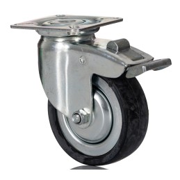 1 pcs - Tente Braked Swivel Castor Wheel, 55kg Capacity, 75mm Wheel