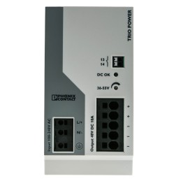 1 Box of 1 - Phoenix Contact TRIO-PS-2G/1AC/48DC/10 Switch Mode DIN Rail Power Supply, 100 - 240V ac ac Input, 48V dc dc